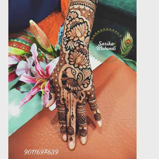 Latest New Stylish Bridal Mehndi Designs for Hands | Full Hand Jhumka  Mehandi Design - YouTube