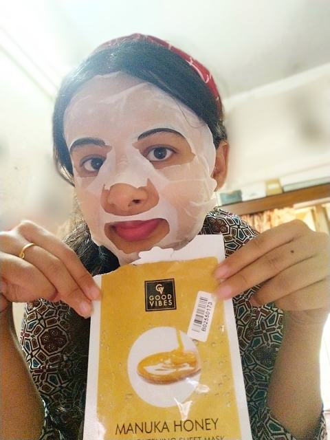 Good Vibes Sheet Mask Review- MANUKA HONEY SKIN LIGHTENING SHEET MASK REVIEW